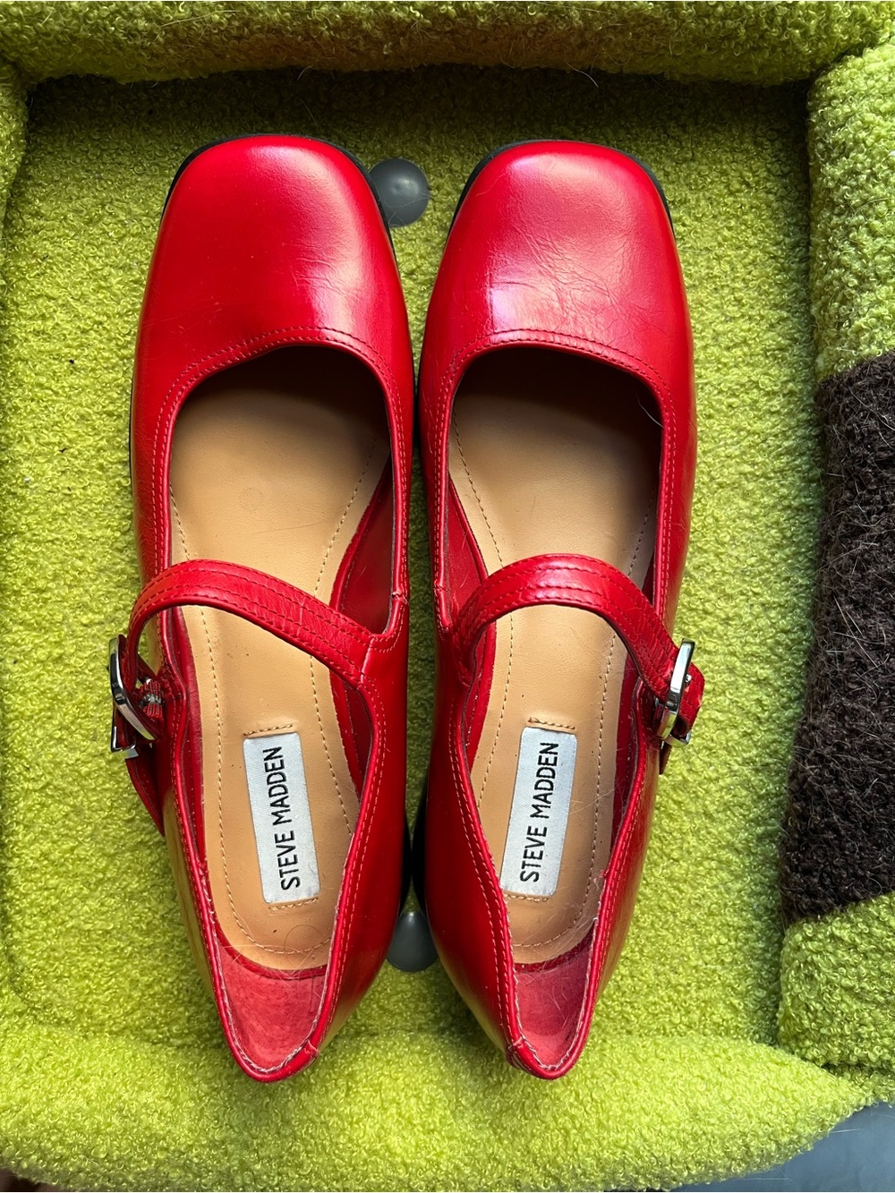 Steve Madden Bright Red Mary Jane Loafers